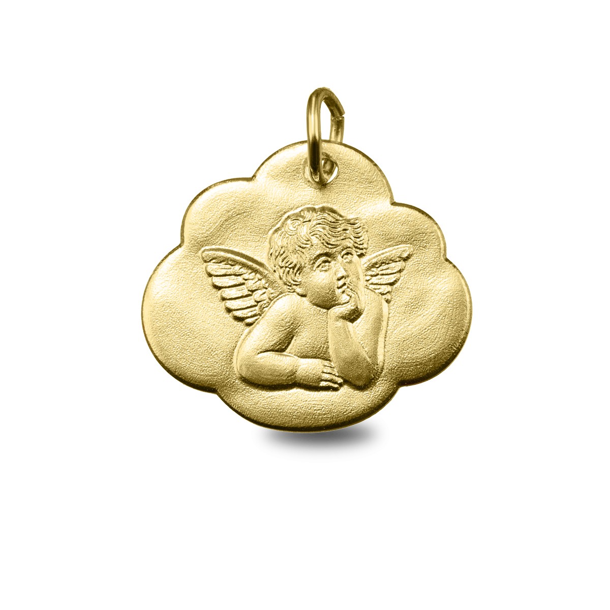 Medalla de bebé Angelito oro amarillo 9 kilates - 9_1264454