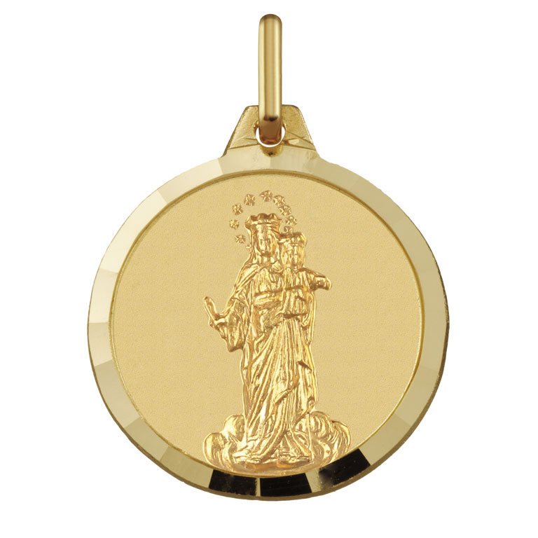 Medalla Marí­a Auxiliadora 18mm Oro amarillo 18K - 18_1000224