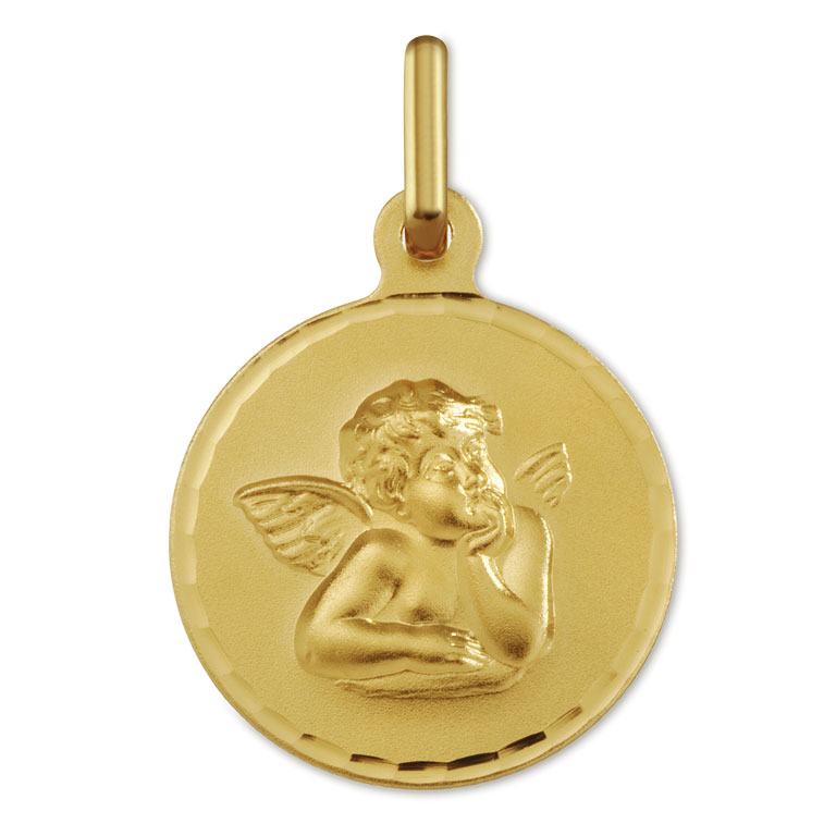 Medalla de bebé 15mm Angelito Oro 18 kilates - 18_1417454N