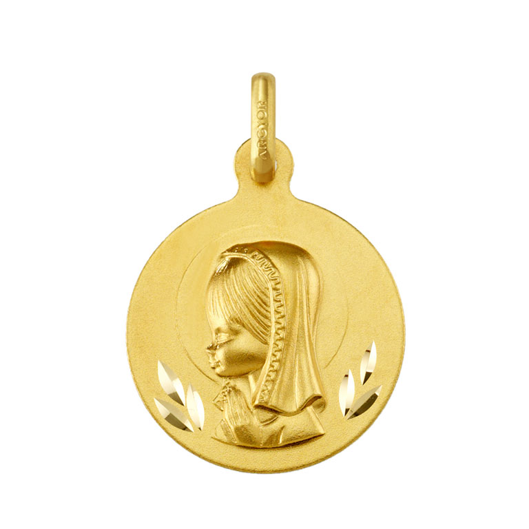 Medalla Virgen Niña 16.50mm oro 18 kilates - Argyor 18_1430104