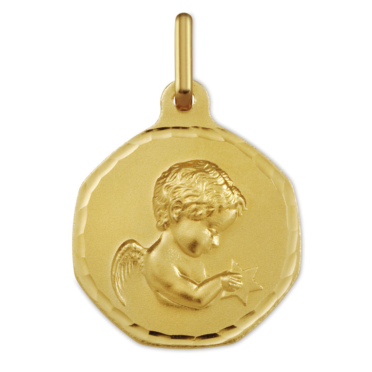 Medalla de bebé 16mm Angelito Oro 9 kilates - 9_1431415N