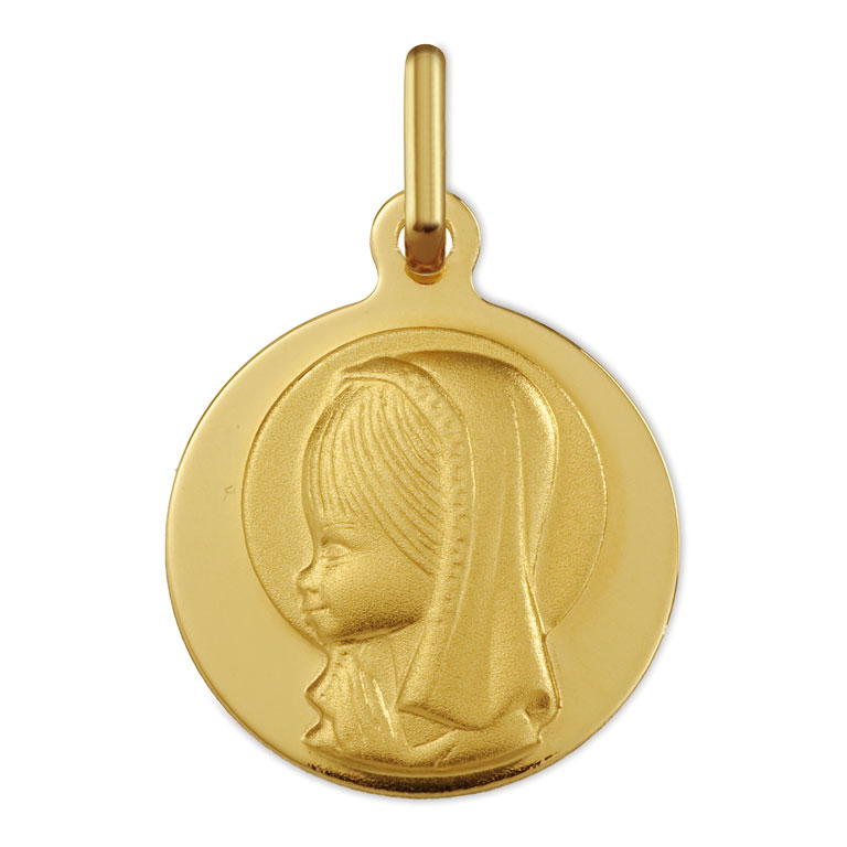 Medalla Virgen Niña 15mm oro 18 kilates - Argyor 18_1482104P
