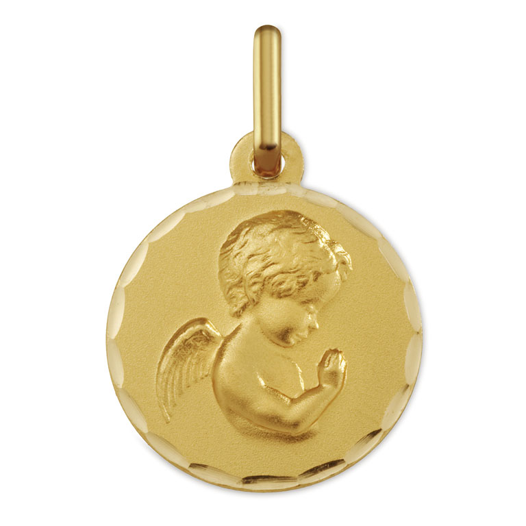 Medalla Angelito 14mm bebés oro amarillo 9 kilates - Argyor 9_1602419N