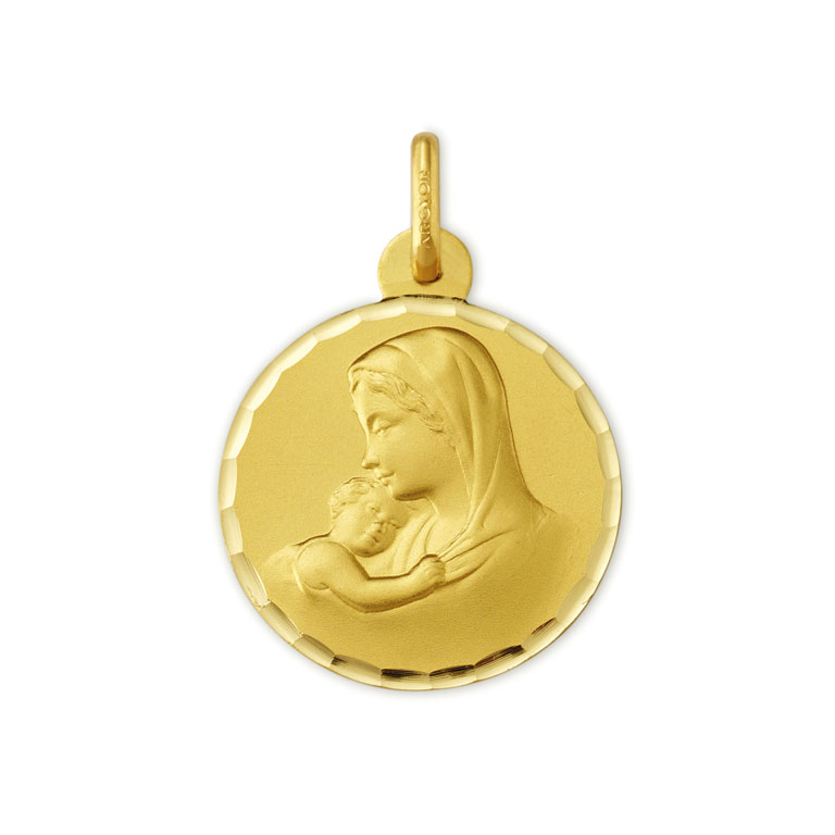 Medalla Virgen Marí­a 18mm Oro Amarillo 18 kilates - Argyor 18_1604235N