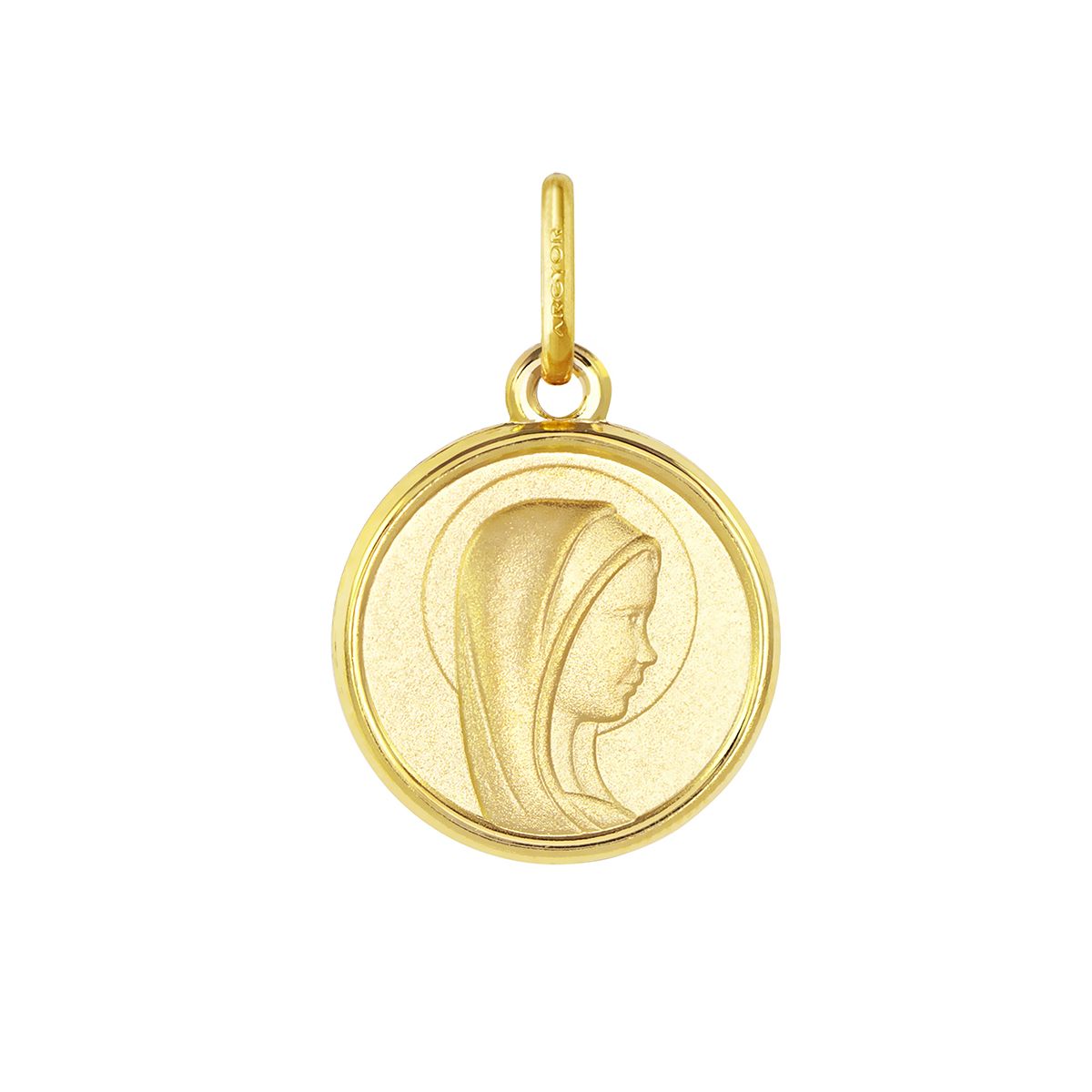 Medalla Virgen Niña 14mm oro amarillo 18 kilates - Argyor 18_1260184