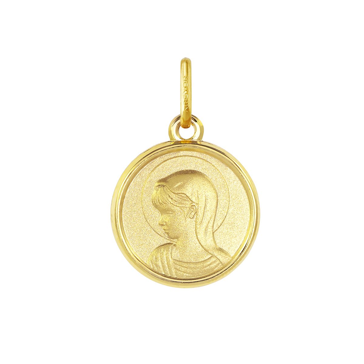 Medalla Virgen Niña 14mm oro amarillo 18 kilates - Argyor 18_1260185