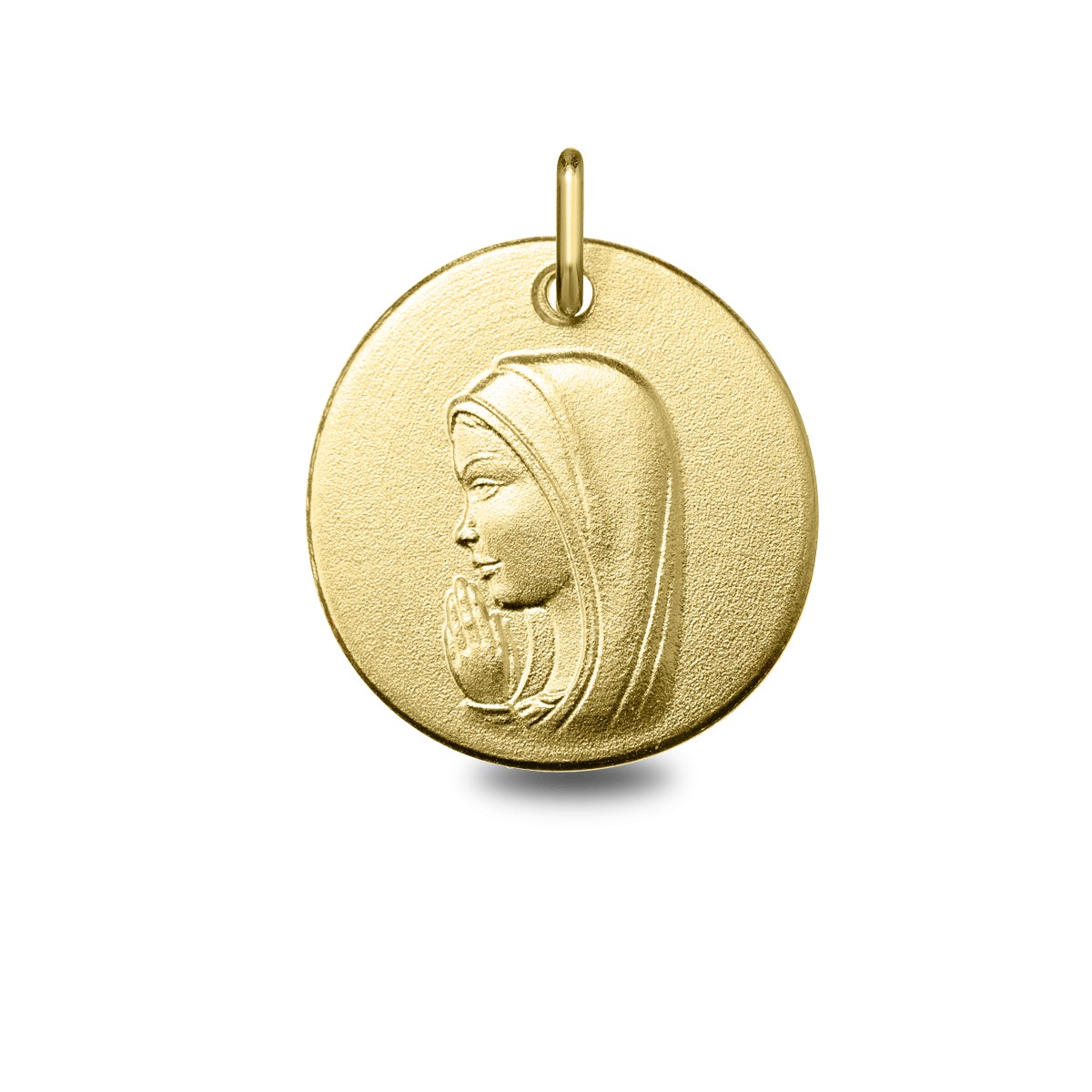 Medalla comunión 14mm Virgen Niña oro 18 kilates - Argyor 18_1265187