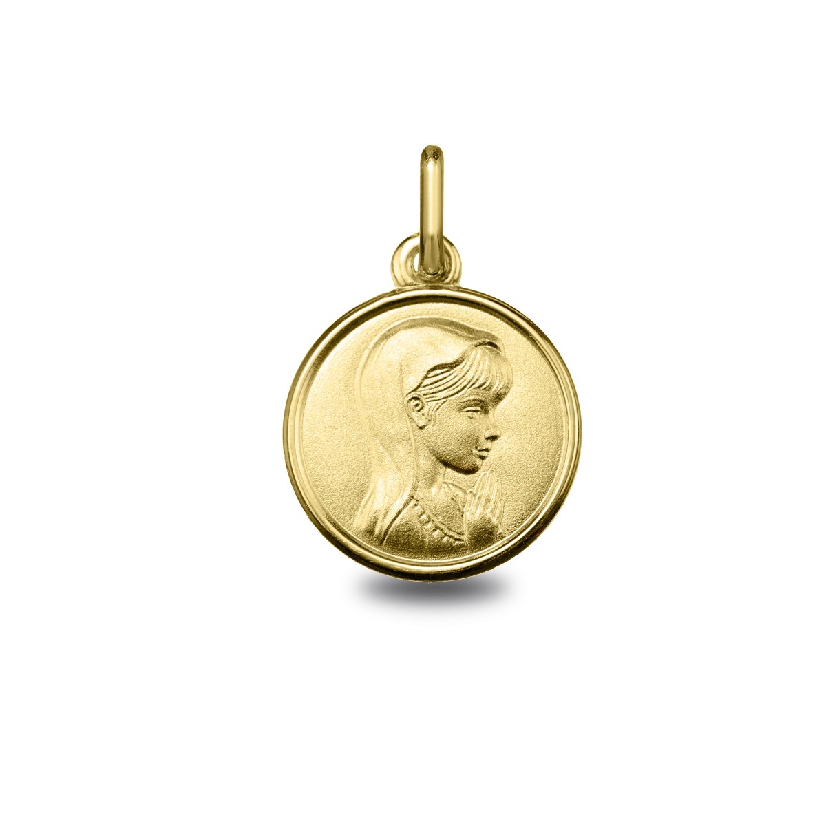 Medalla comunión 14mm Virgen Niña oro 9 kilates - Argyor 9_1260186
