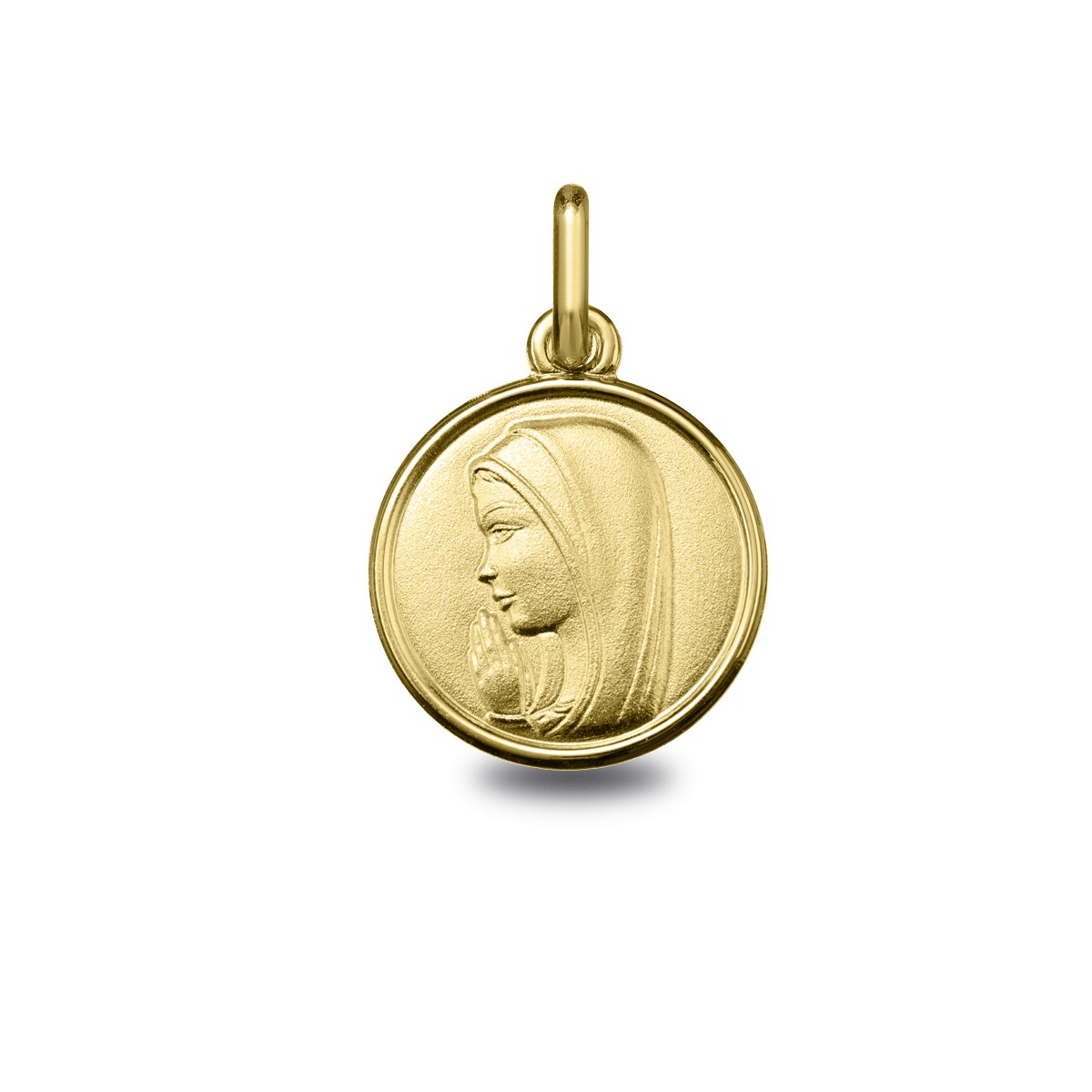 Medalla comunión 14mm Virgen Niña oro 9 kilates - Argyor 9_1260187