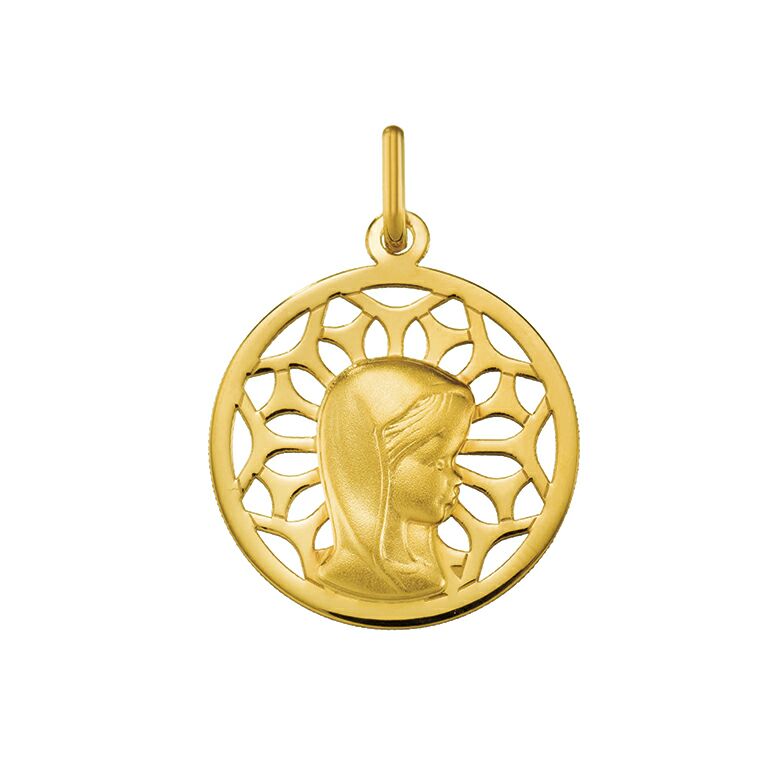 Medalla comunión 20mm Virgen Niña oro amarillo 9 kilates - Argyor 9_1829181