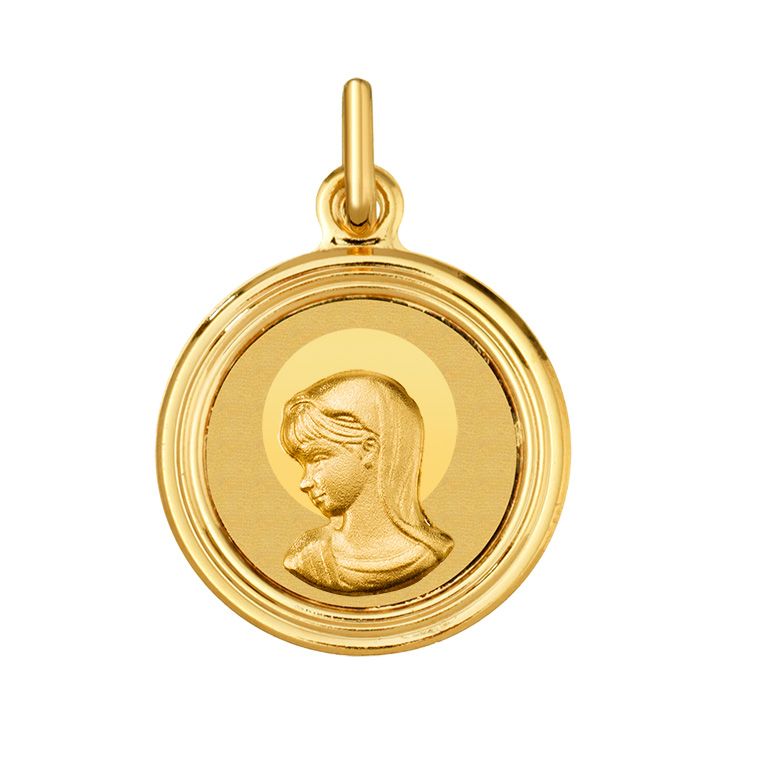 Medalla Virgen Niña 17mm oro amarillo 9 kilates - Argyor 9_1921185