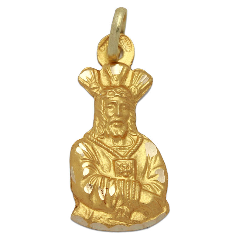 Medalla silueta Cristo del Cautivo oro amarillo 18 kilates - Lucarelli M583